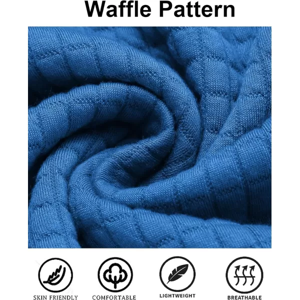 COOFANDY Mens Hooded Sweatshirt Casual Long Sleeve Drawstring Waffle Knit Pullover Hoodies