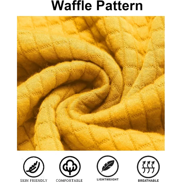 COOFANDY Mens Hooded Sweatshirt Casual Long Sleeve Drawstring Waffle Knit Pullover Hoodies
