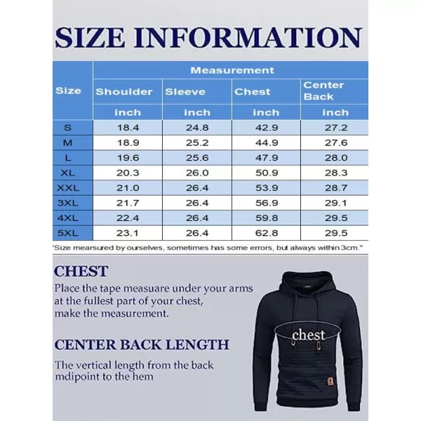 COOFANDY Mens Hooded Sweatshirt Casual Long Sleeve Drawstring Waffle Knit Pullover Hoodies)