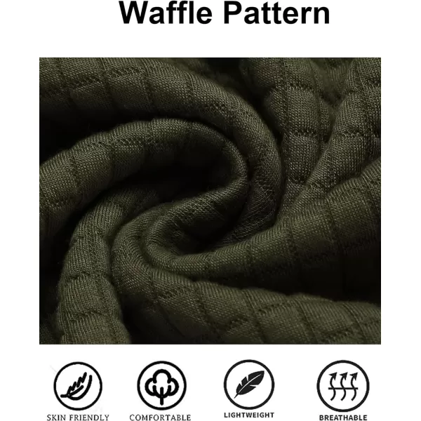 COOFANDY Mens Hooded Sweatshirt Casual Long Sleeve Drawstring Waffle Knit Pullover Hoodies