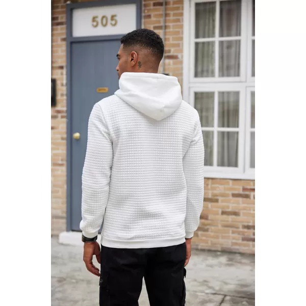 COOFANDY Mens Hooded Sweatshirt Casual Long Sleeve Drawstring Waffle Knit Pullover Hoodies