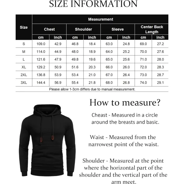 COOFANDY Men's Hooded Sweatshirt Long Sleeve Fashion Gym Athletic Hoodies Solid Plaid Jacquard Pullover with Pocket