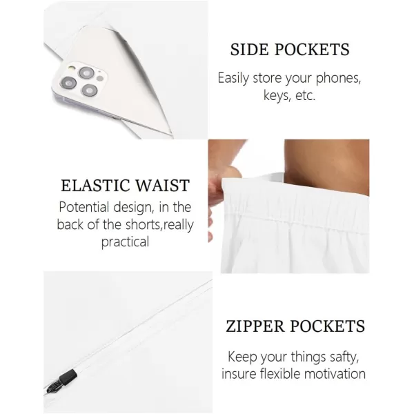 COOFANDY Mens Hybrid Casual Golf Shorts 9" Stretch Lightweight Quick Dry Summer Hiking Travel Shorts with Zipper Pockets
