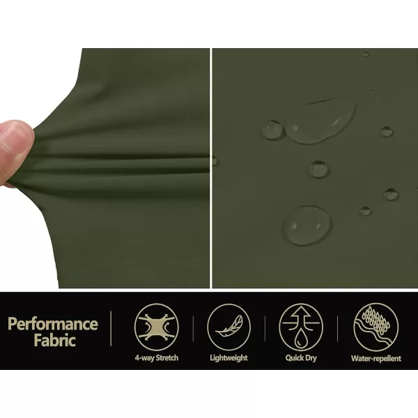 COOFANDY Mens Hybrid Casual Golf Shorts 9" Stretch Lightweight Quick Dry Summer Hiking Travel Shorts with Zipper Pockets