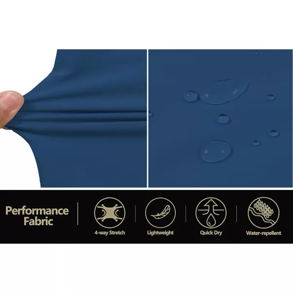 COOFANDY Mens Hybrid Casual Golf Shorts 9" Stretch Lightweight Quick Dry Summer Hiking Travel Shorts with Zipper Pockets