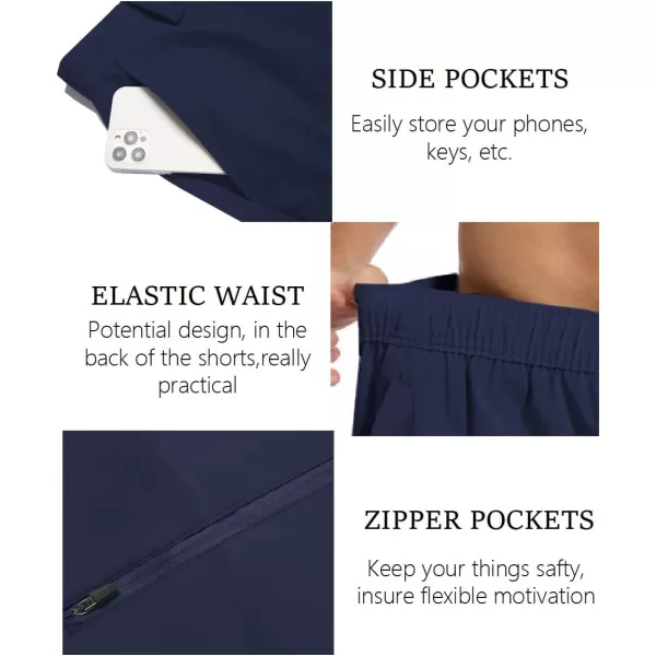 COOFANDY Mens Hybrid Casual Golf Shorts 9" Stretch Lightweight Quick Dry Summer Hiking Travel Shorts with Zipper Pockets
