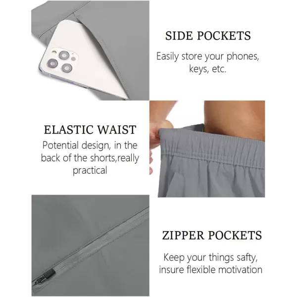 COOFANDY Mens Hybrid Casual Golf Shorts 9" Stretch Lightweight Quick Dry Summer Hiking Travel Shorts with Zipper Pockets