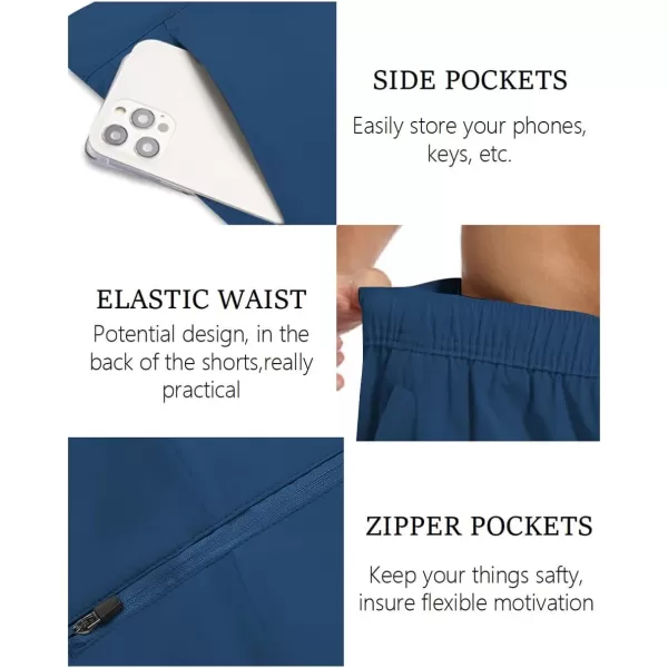 COOFANDY Mens Hybrid Casual Golf Shorts 9" Stretch Lightweight Quick Dry Summer Hiking Travel Shorts with Zipper Pockets