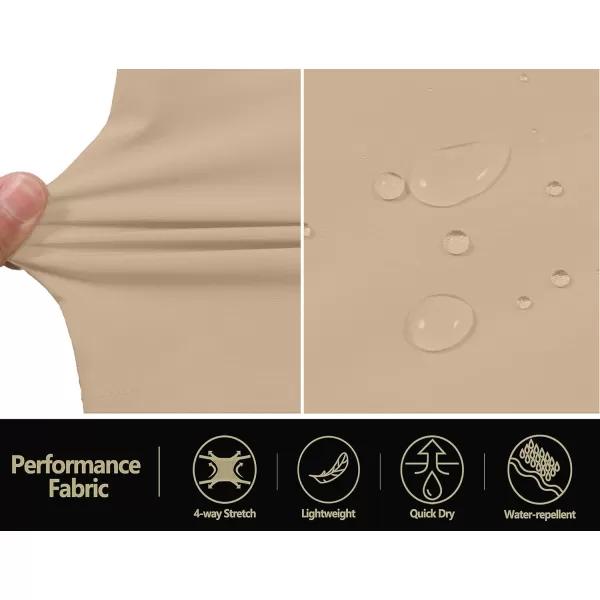 COOFANDY Mens Hybrid Casual Golf Shorts 9" Stretch Lightweight Quick Dry Summer Hiking Travel Shorts with Zipper Pockets