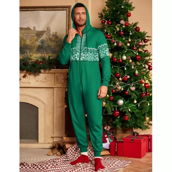 COOFANDY Mens Jumpsuit Onesie Rompers Drawtsring Hooded Full Zip One Piece Tracksuit with Pockets