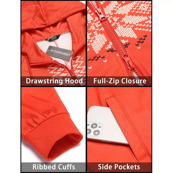 COOFANDY Mens Jumpsuit Onesie Rompers Drawtsring Hooded Full Zip One Piece Tracksuit with Pockets