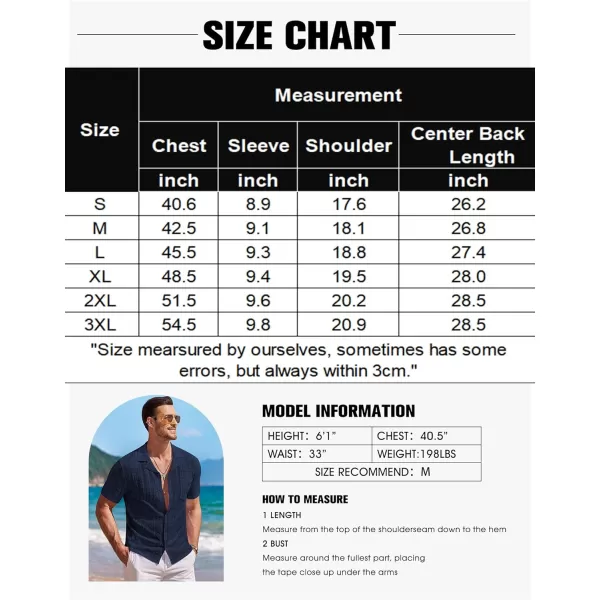 COOFANDY Men's Knit Button Down Shirt Short Sleeve Vintage Polo Shirts Summer Casual Beach Tops