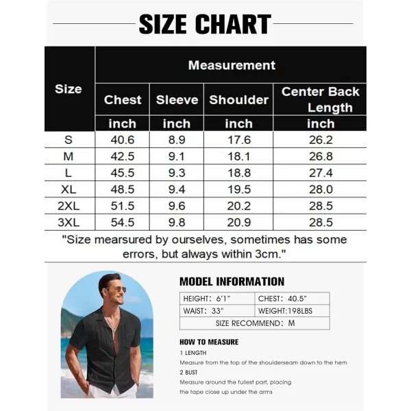COOFANDY Men's Knit Button Down Shirt Short Sleeve Vintage Polo Shirts Summer Casual Beach Tops