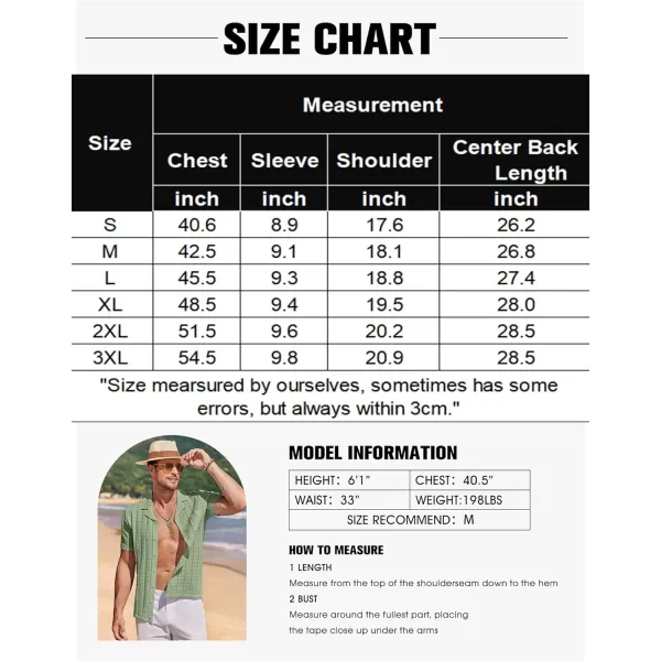 COOFANDY Men's Knit Button Down Shirt Short Sleeve Vintage Polo Shirts Summer Casual Beach Tops