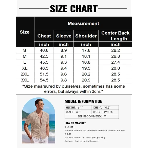 COOFANDY Men's Knit Button Down Shirt Short Sleeve Vintage Polo Shirts Summer Casual Beach Tops