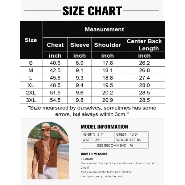 COOFANDY Men's Knit Button Down Shirt Short Sleeve Vintage Polo Shirts Summer Casual Beach Tops