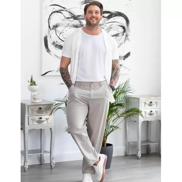 COOFANDY Men's Knit Shirts Vintage Short Sleeve Button Down Shirt Casual Summer Beach Shirt