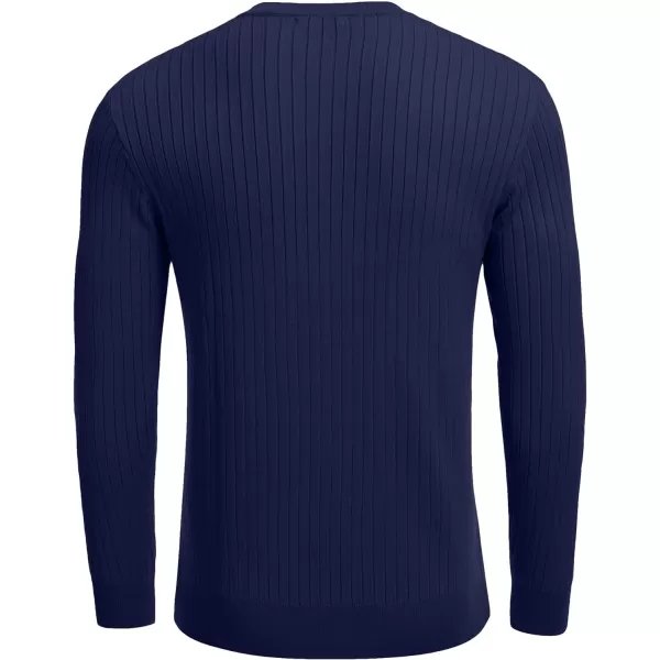 COOFANDY Mens Knitted Henley Shirts Casual Long Sleeve Slim Fit Lightweight Ribbed Pullover Sweater