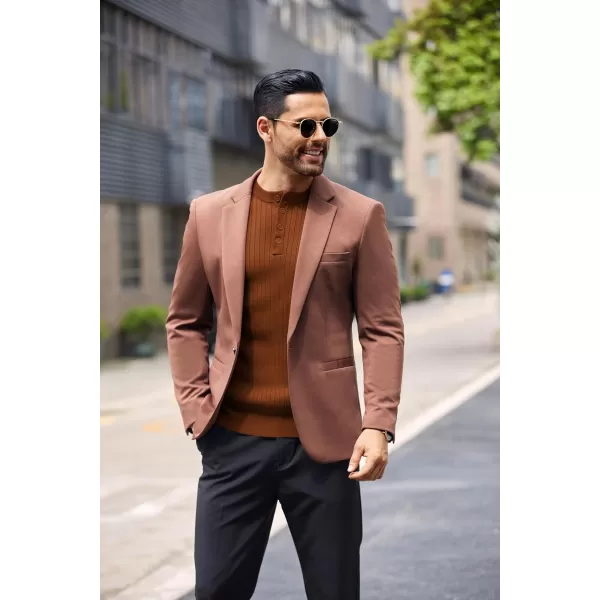 COOFANDY Mens Knitted Henley Shirts Casual Long Sleeve Slim Fit Lightweight Ribbed Pullover Sweater