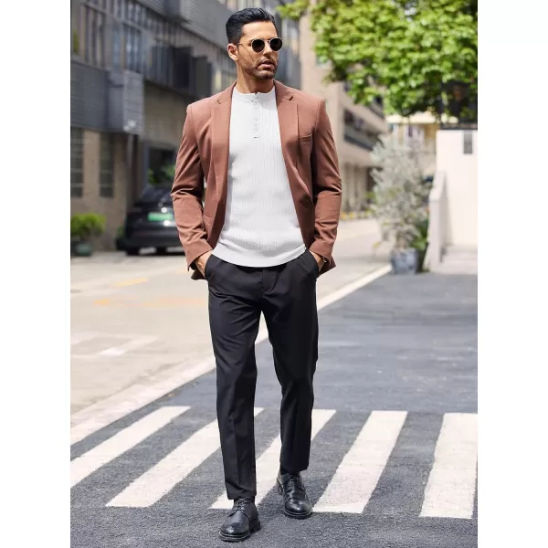 COOFANDY Mens Knitted Henley Shirts Casual Long Sleeve Slim Fit Lightweight Ribbed Pullover Sweater