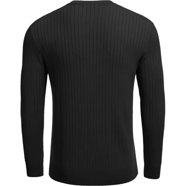 COOFANDY Mens Knitted Henley Shirts Casual Long Sleeve Slim Fit Lightweight Ribbed Pullover Sweater
