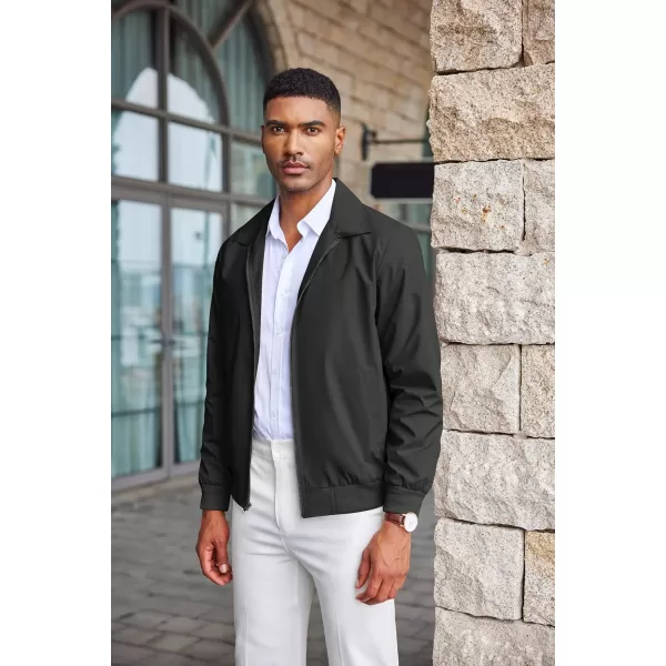 COOFANDY Men's Lightweight Jackets Casual Bomber Windbreaker Zip Up Collared Jacket Golf Windproof Coat