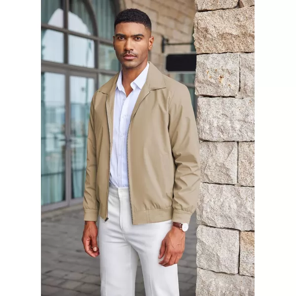 COOFANDY Men's Lightweight Jackets Casual Bomber Windbreaker Zip Up Collared Jacket Golf Windproof Coat