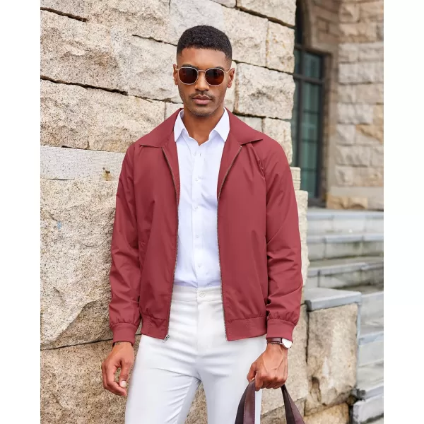 COOFANDY Men's Lightweight Jackets Casual Bomber Windbreaker Zip Up Collared Jacket Golf Windproof Coat