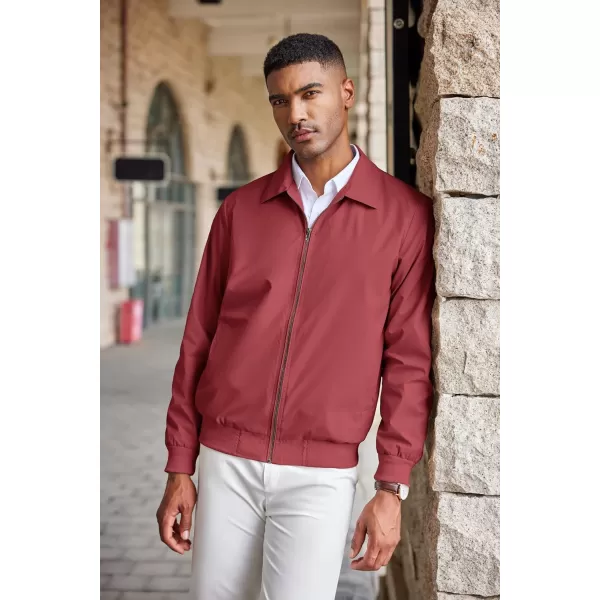 COOFANDY Men's Lightweight Jackets Casual Bomber Windbreaker Zip Up Collared Jacket Golf Windproof Coat