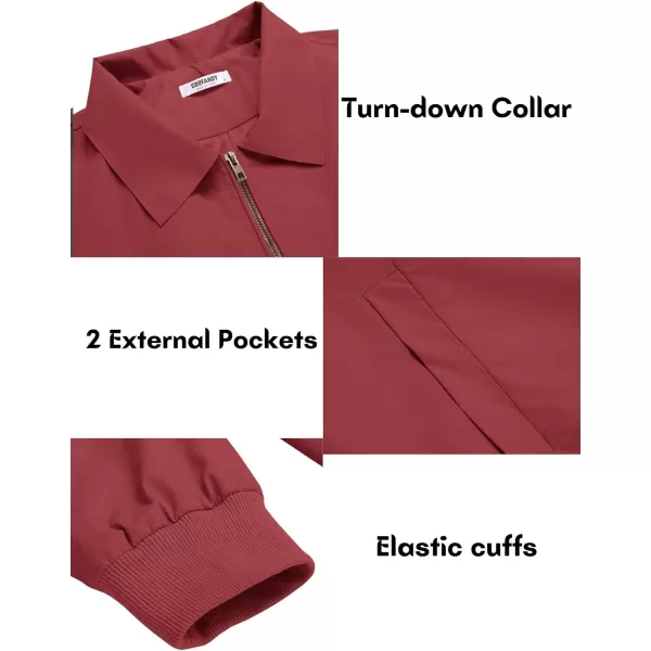 COOFANDY Men's Lightweight Jackets Casual Bomber Windbreaker Zip Up Collared Jacket Golf Windproof Coat