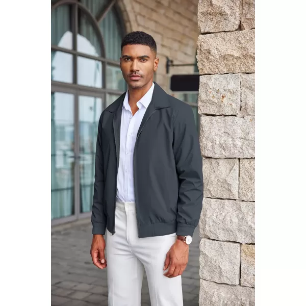 COOFANDY Men's Lightweight Jackets Casual Bomber Windbreaker Zip Up Collared Jacket Golf Windproof Coat