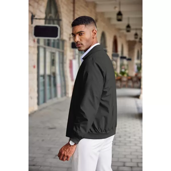 COOFANDY Men's Lightweight Jackets Casual Bomber Windbreaker Zip Up Collared Jacket Golf Windproof Coat