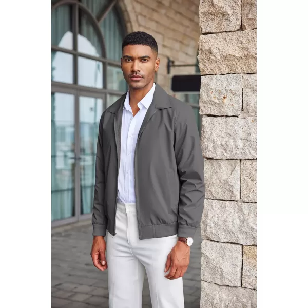 COOFANDY Men's Lightweight Jackets Casual Bomber Windbreaker Zip Up Collared Jacket Golf Windproof Coat
