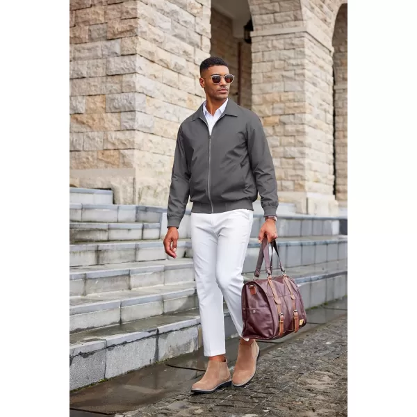 COOFANDY Men's Lightweight Jackets Casual Bomber Windbreaker Zip Up Collared Jacket Golf Windproof Coat