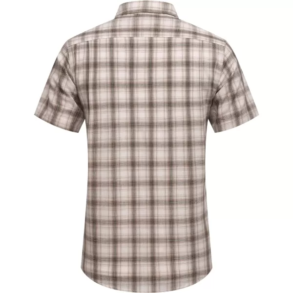 COOFANDY Men's Linen Shirts Casual Button Down Short Sleeve Summer Beach Shirt Hawaiian Vacation Shirts