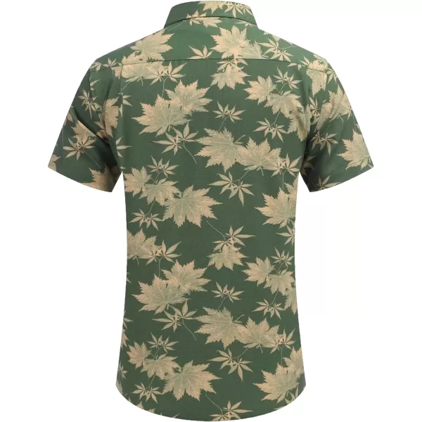 COOFANDY Men's Linen Shirts Casual Button Down Short Sleeve Summer Beach Shirt Hawaiian Vacation Shirts