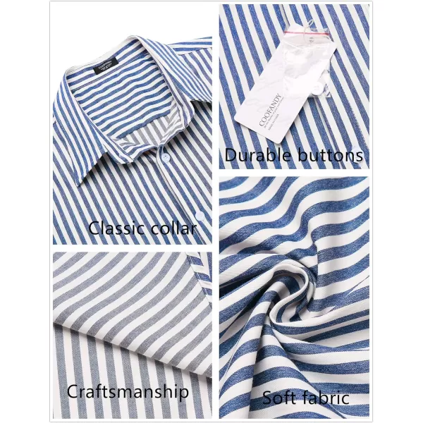 COOFANDY Men's Linen Shirts Casual Button Down Short Sleeve Summer Beach Shirt Hawaiian Vacation Shirts