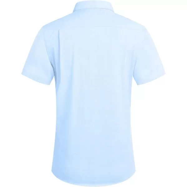 COOFANDY Men's Linen Shirts Casual Button Down Short Sleeve Summer Beach Shirt Hawaiian Vacation Shirts