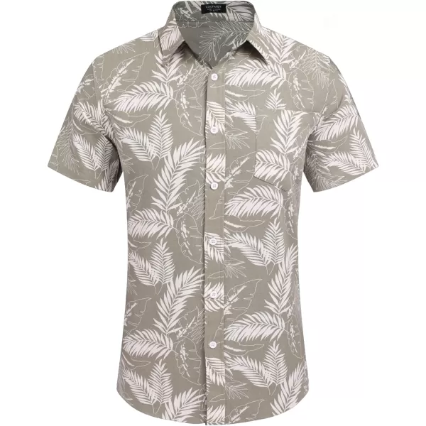COOFANDY Men's Linen Shirts Casual Button Down Short Sleeve Summer Beach Shirt Hawaiian Vacation Shirts
