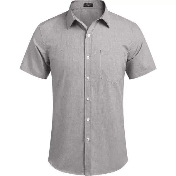 COOFANDY Men's Linen Shirts Casual Button Down Short Sleeve Summer Beach Shirt Hawaiian Vacation Shirts