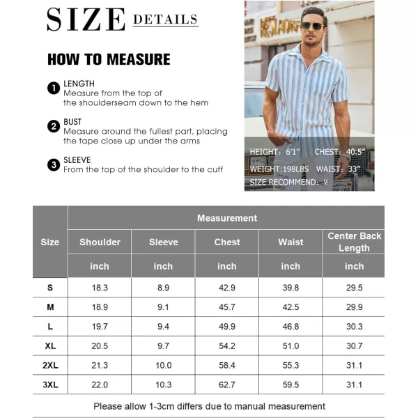 COOFANDY Men's Linen Shirts Casual Button Down Short Sleeve Summer Beach Shirt Hawaiian Vacation Shirts