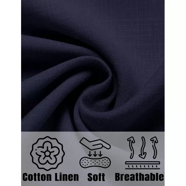 COOFANDY Men's Linen Shirts Short Sleeve Casual Shirts Button Down Shirt for Men Beach Summer Wedding Shirt