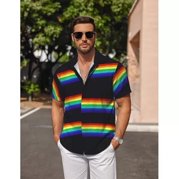 COOFANDY Men's Linen Shirts Short Sleeve Casual Shirts Button Down Shirt for Men Beach Summer Wedding Shirt