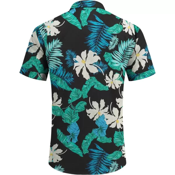COOFANDY Men's Linen Shirts Short Sleeve Casual Shirts Button Down Shirt for Men Beach Summer Wedding Shirt