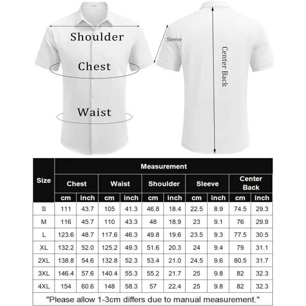 COOFANDY Men's Linen Shirts Short Sleeve Casual Shirts Button Down Shirt for Men Beach Summer Wedding Shirt