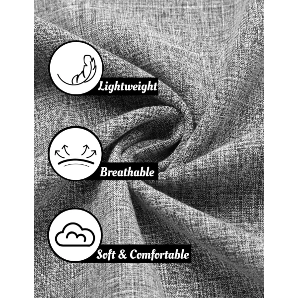 COOFANDY Men's Linen Shirts Short Sleeve Casual Shirts Button Down Shirt for Men Beach Summer Wedding Shirt