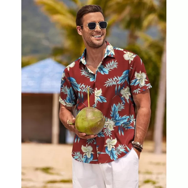 COOFANDY Men's Linen Shirts Short Sleeve Casual Shirts Button Down Shirt for Men Beach Summer Wedding Shirt
