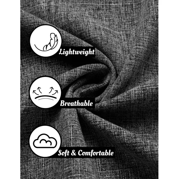 COOFANDY Men's Linen Shirts Short Sleeve Casual Shirts Button Down Shirt for Men Beach Summer Wedding Shirt