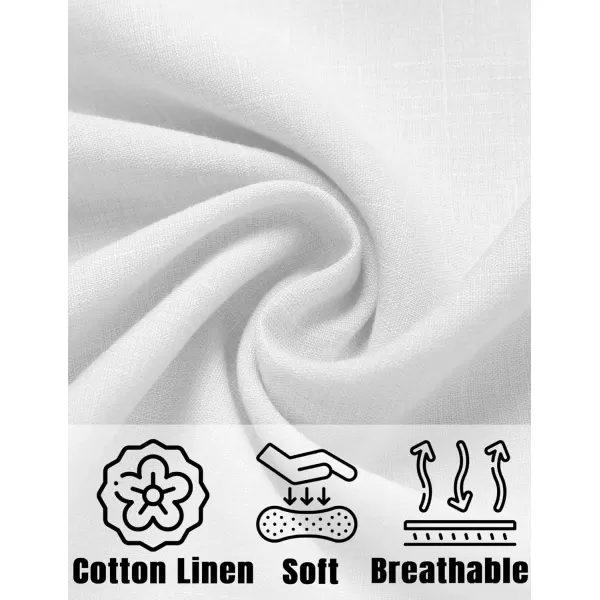 COOFANDY Men's Linen Shirts Short Sleeve Casual Shirts Button Down Shirt for Men Beach Summer Wedding Shirt