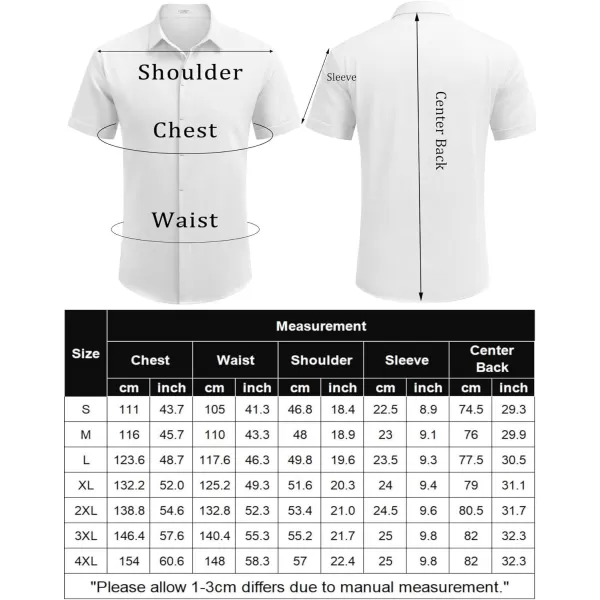 COOFANDY Men's Linen Shirts Short Sleeve Casual Shirts Button Down Shirt for Men Beach Summer Wedding Shirt